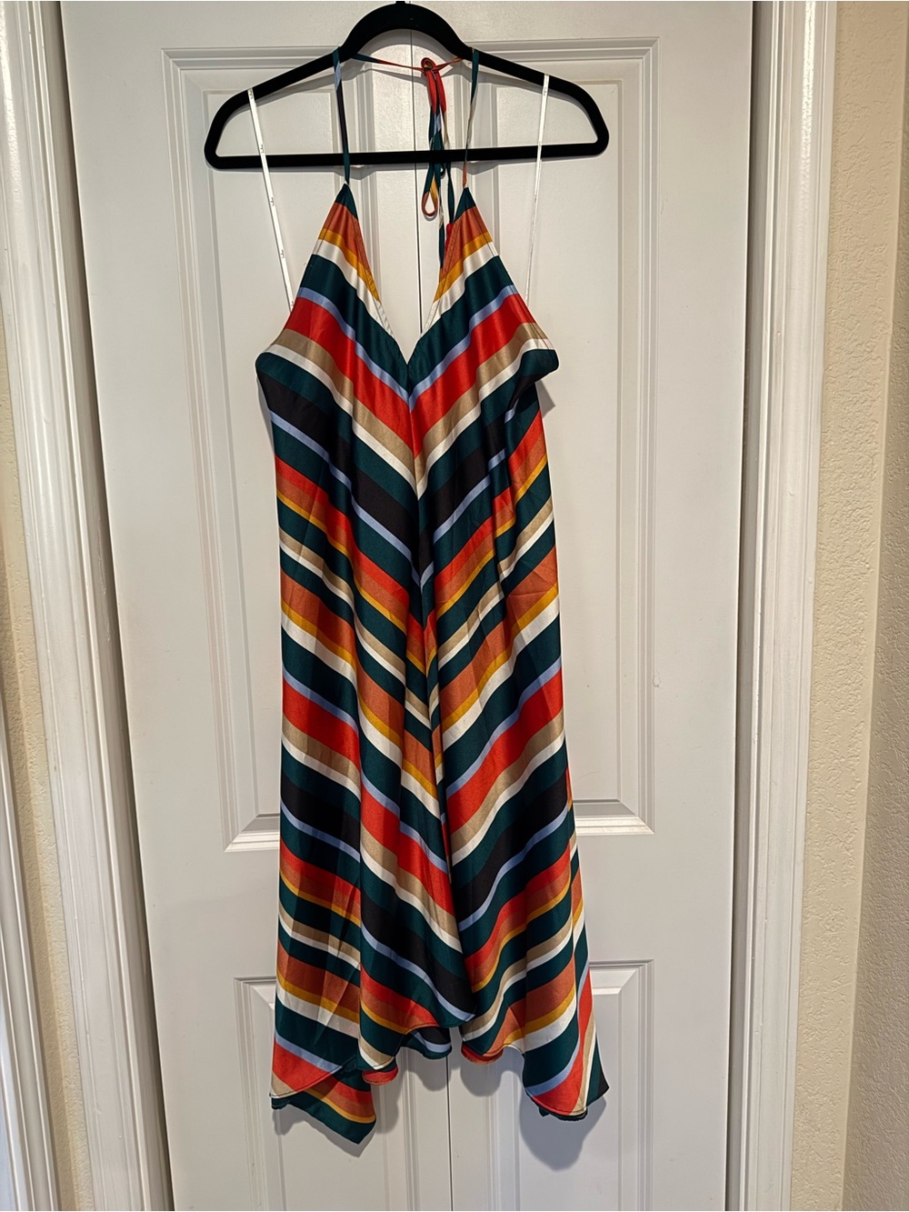 Lulu's Multicolor Striped Halter High-Low Dress